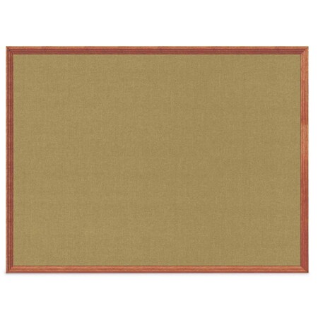 United Visual Products Decor Wood Combo Board, 60"x48", Cherry/White Porcelain & Pearl UV704DEFAB-CHERRY-WHTPORC-PEARL